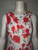 White Sundress with Red Roses Print