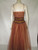 Brown Tulle Dress w/ Sequined Drop Waist