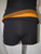 "Knit to Fit" Black with Orange Striped Men's Swimsuit