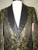 "First Nighter" Black with Gold Flowers Dinner Jacket