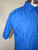 "Hilton" Blue Poly Bowling Shirt with Patches