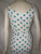 2pc White & Blue Dot Pencil Dress Set w/ Belt