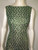 Green Zig Zag Sequin Flare V-Neck Back Dress