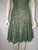 Green Zig Zag Sequin Flare V-Neck Back Dress