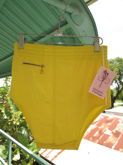 Yellow Swim Bottoms Orlando Vintage Clothing and Costume