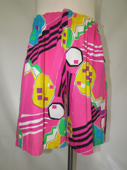 "Jams" Pink Bathing Suit with Funky Multicolored Pattern Orlando