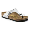 Birkenstock Women's Gizeh Birko-Flor Silver Sandal