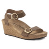 Papillio Soley Ring Buckle Cognac Nubuck Leather - Women's Sandal (1023539)