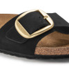 Birkenstock Madrid Big Buckle Black Nubuck Leather - Women's sandal