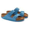 Arizona Soft FootBed Sky Blue Suede Leather - Women's Sandal