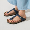 Gizeh Braid Navy Oiled Leather - Women's Sandal 