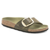 Birkenstock Madrid Big Buckle Olive Green Oiled Leather - Women's Sandal