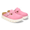 Boston Chunky Suede Leather Candy Pink - Women's Clog (1026158)