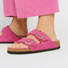 Arizona Shearling Fuchsia Suede Leather - Women's Sandal