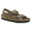 Birkenstock Milano Grip Vintage Wood Faded Khaki Leather - Men's Sandal