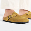 Birkenstock Boston Corduroy Cork Brown Suede - Unisex Clog