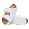 Birkenstock Arizona Flex Platform Birko Flor White Leather - Women's Sandal