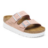 Birkenstock Arizona Platform Soft Pink Nubuck Leather - Women's Sandal