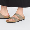 Birkenstock Sydney Vegan Silk Gray Taupe - Women's Sandal