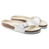 Birkenstock Madrid Birko Flor White Leather - Women's Sandal