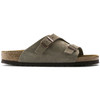 Zurich Taupe Suede Leather - Men's Sandal