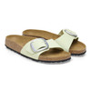 Madrid Big Buckle Faded Lime Nubuck Leather - Women's Sandal