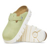 Birkenstock Boston Chunky Faded Lime Suede Leather - Women's Clog