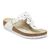 Birkenstock Gizeh Flowers White Leather - Women's Sandal