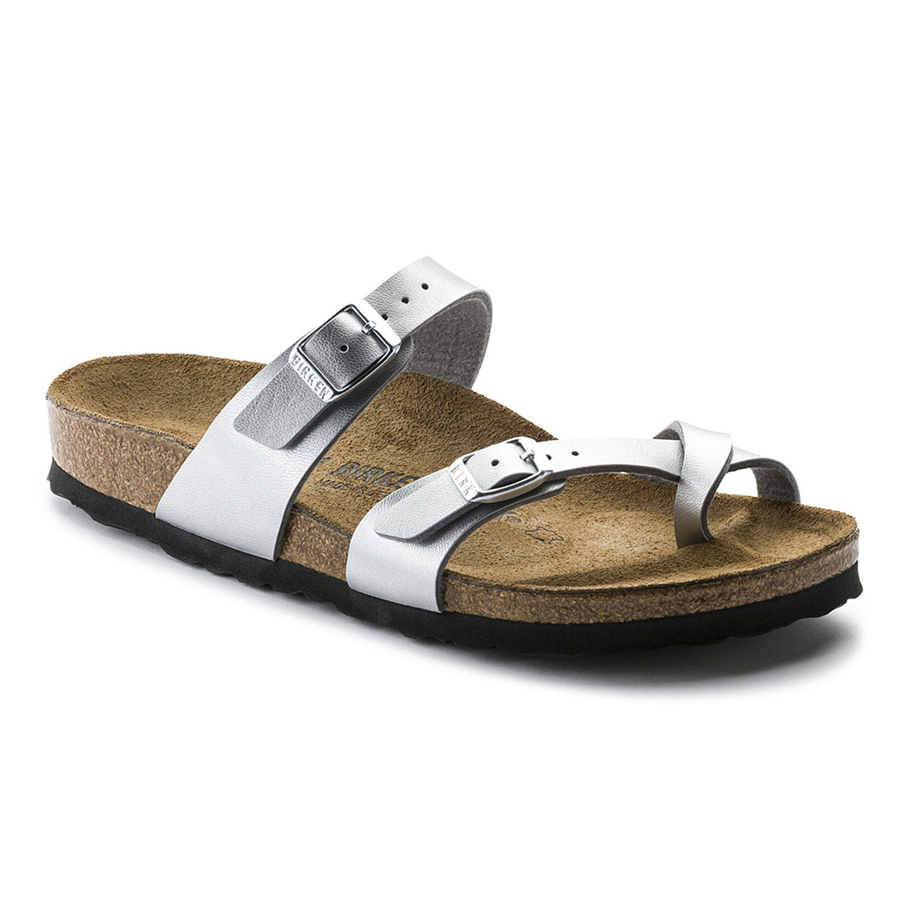 womens silver birkenstock sandals