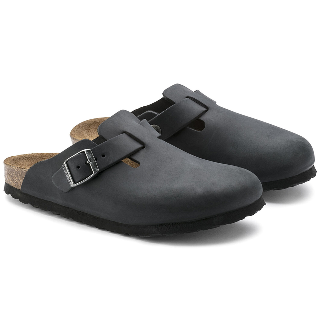 birkenstock boston leather black