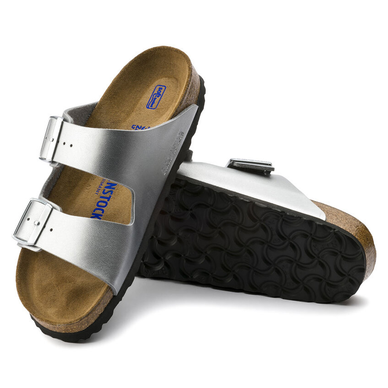 Birkenstock Arizona Soft Footbed Silver Birko Flor - Unisex Sandal