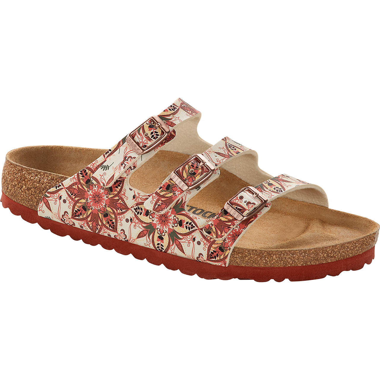 birkenstock boho flowers blue