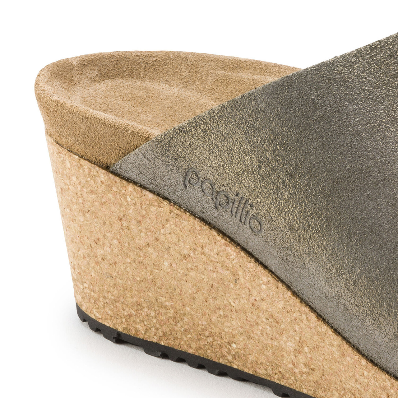 birkenstock washed metallic stone gold