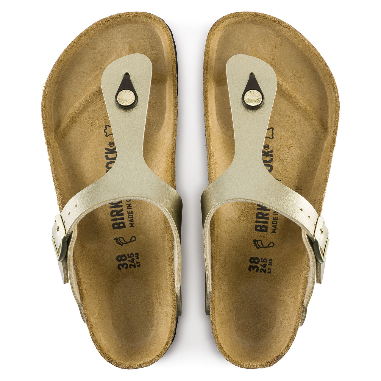 Birkenstock Gizeh Sandal Gold Birko Flor