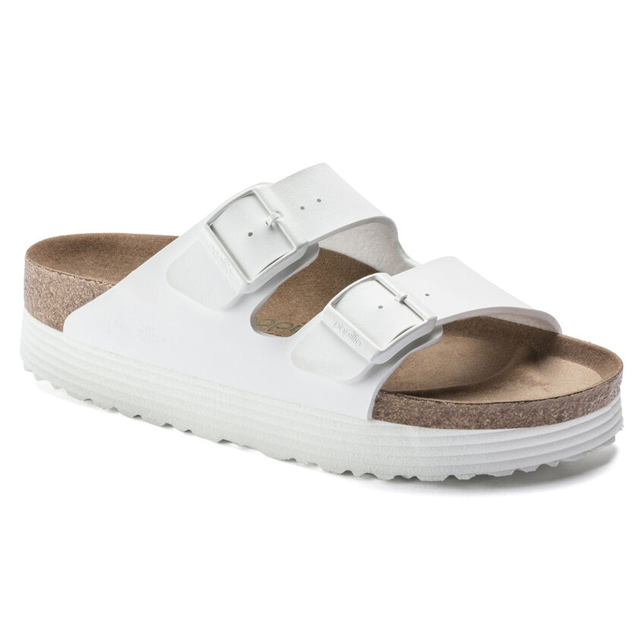 Arizona Papillio Platform Vegan White Birko Flor - Women's Sandal