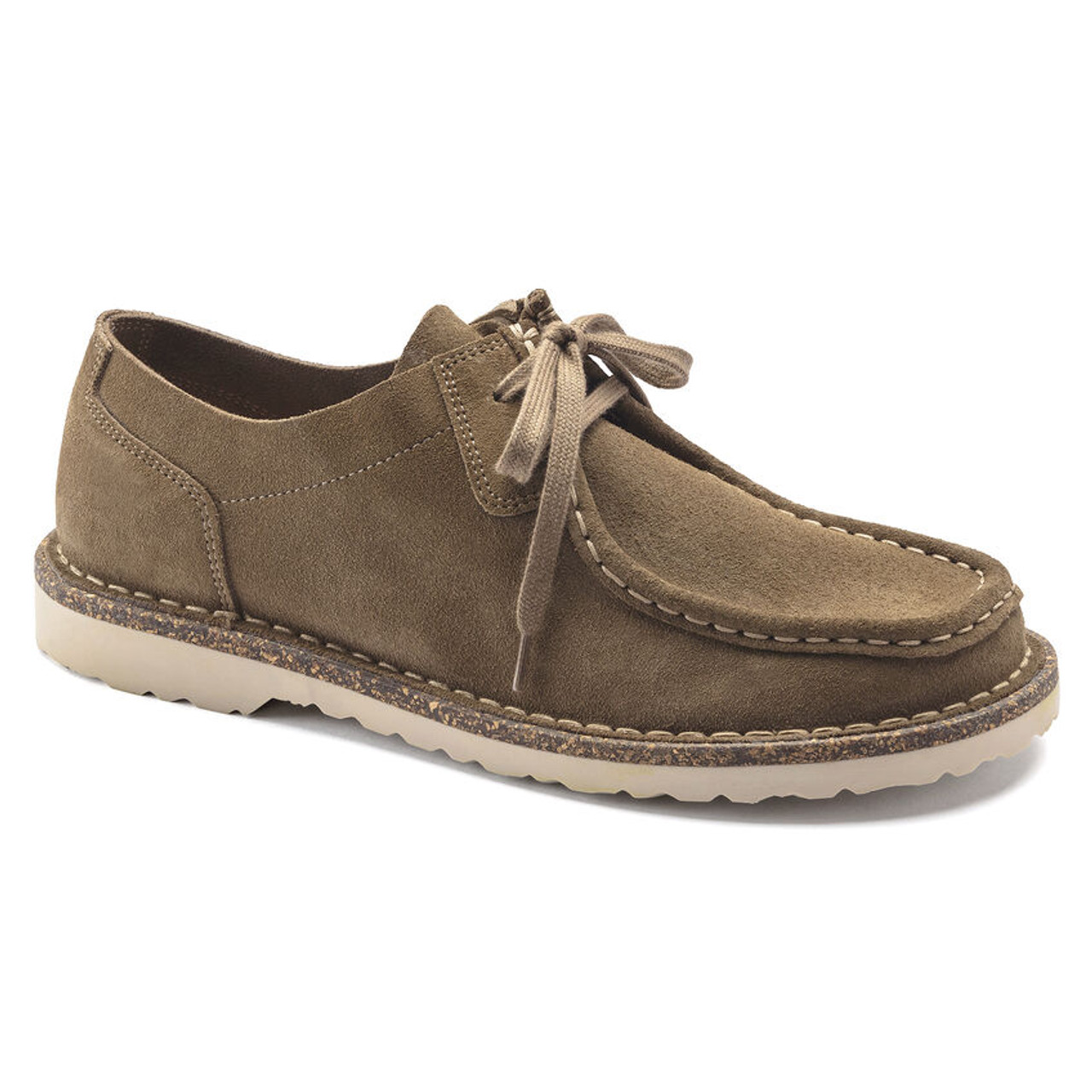 Pasadena Grey Taupe Suede Leather - Men's Shoe