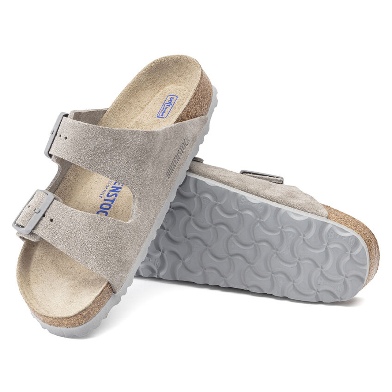 Birkenstock Arizona Soft Footbed Taupe Suede in Grey for Men