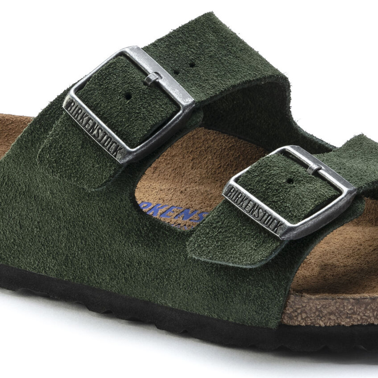 fraktion Christchurch Tilslutte birkenstock green suede arizona