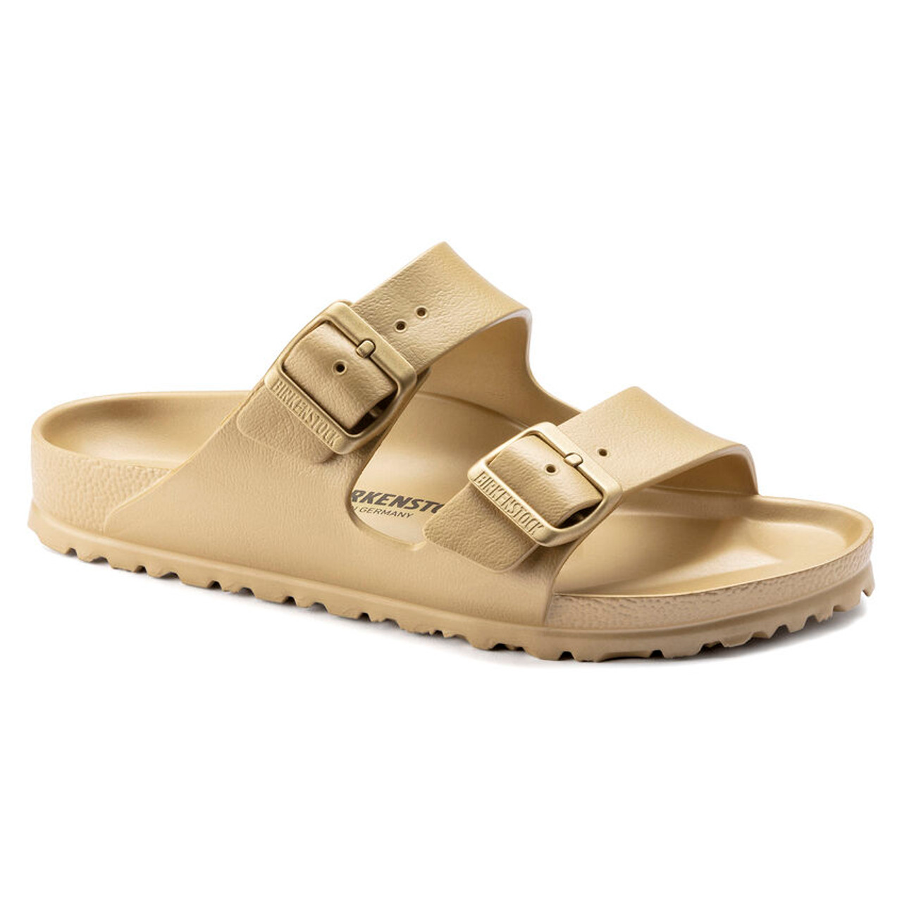 Birkenstock Men's Amalfi Leather Soft Footbed Arizona Sandals 7 Metallic  Silver - Walmart.com