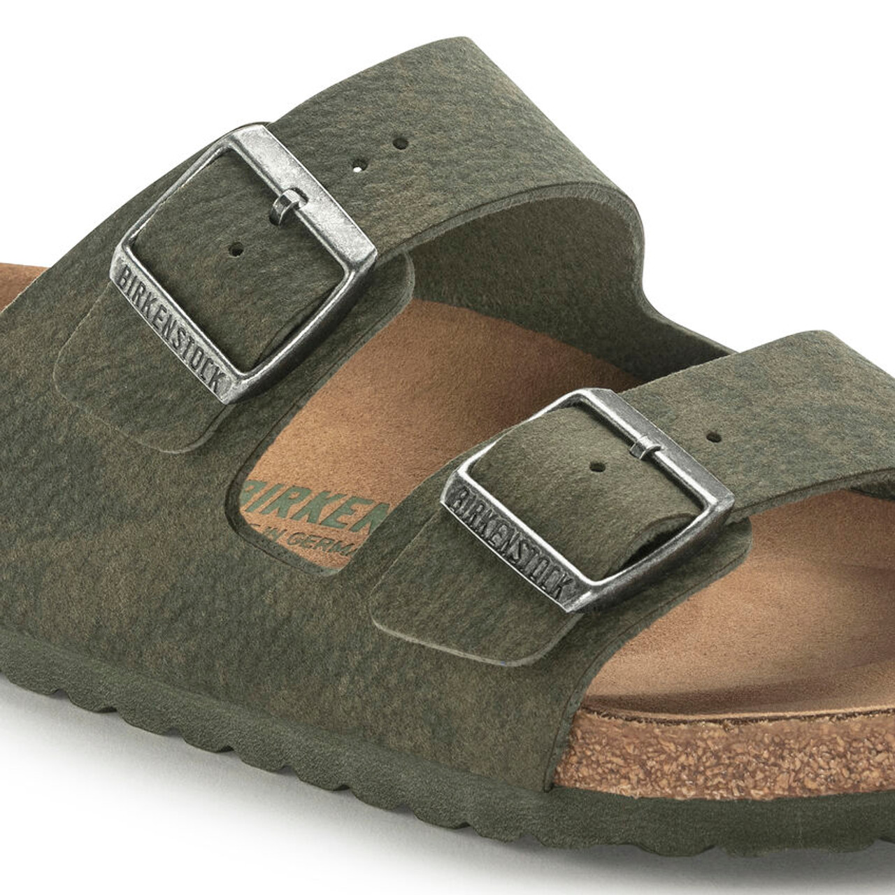 Birkenstock arizona store green suede