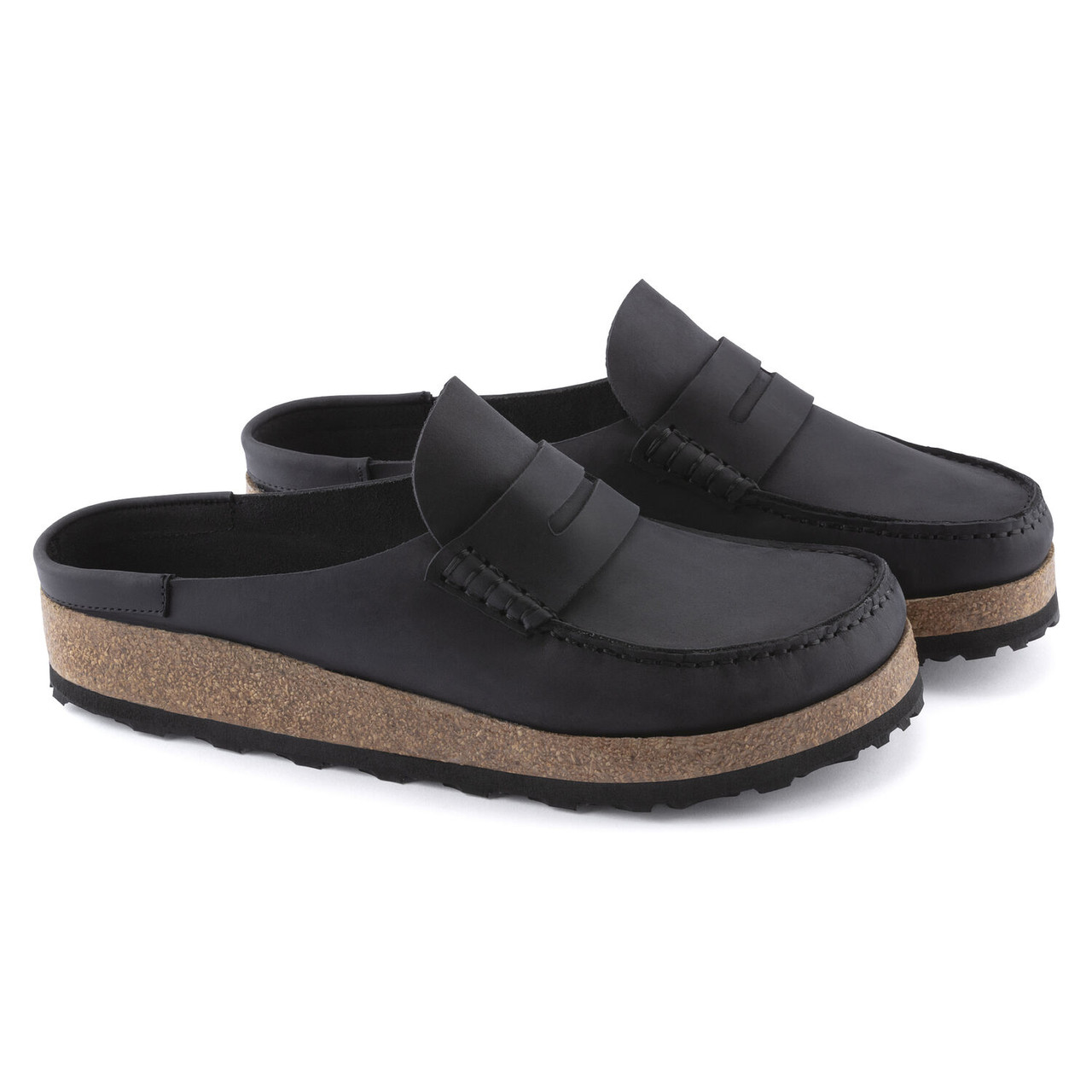 Birkenstock Naples Grip Black Oiled Leather - Men's Clog