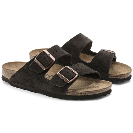 Birkenstock Unisex Arizona Mocha Suede Leather Sandal