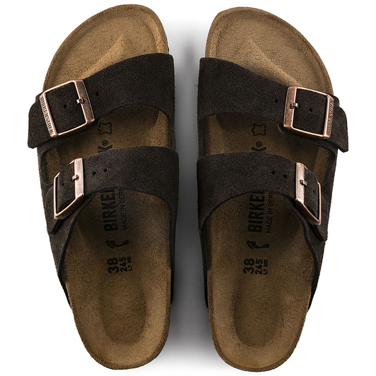 Birkenstock Unisex Arizona Mocha Suede Leather Sandal