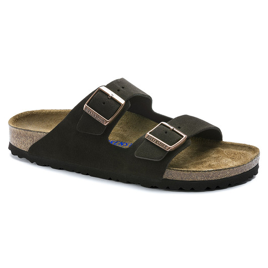 Birkenstock Unisex Arizona Soft Footbed Mocha Suede Leather Sandal