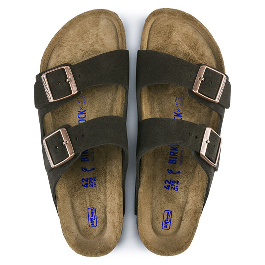 Birkenstock Unisex Arizona Soft Footbed Mocha Suede Leather Sandal