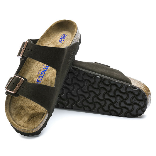 Birkenstock Unisex Arizona Soft Footbed Mocha Suede Leather Sandal