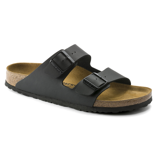 Birkenstock Unisex Arizona Birko-Flor Black Leather Sandal