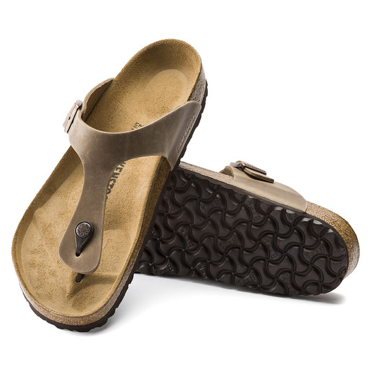 Birkenstock Women's Gizeh Tobacco Brown Oiled leather Sandal