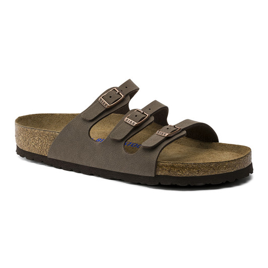 Birkenstock Women's Florida Soft Footbed Birkibuc Mocha Sandal