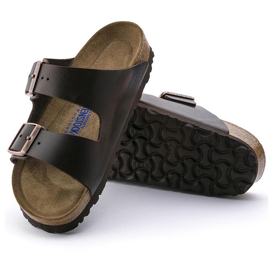 Birkenstock Unisex Arizona Soft Footbed Amalfi Brown Leather Sandal